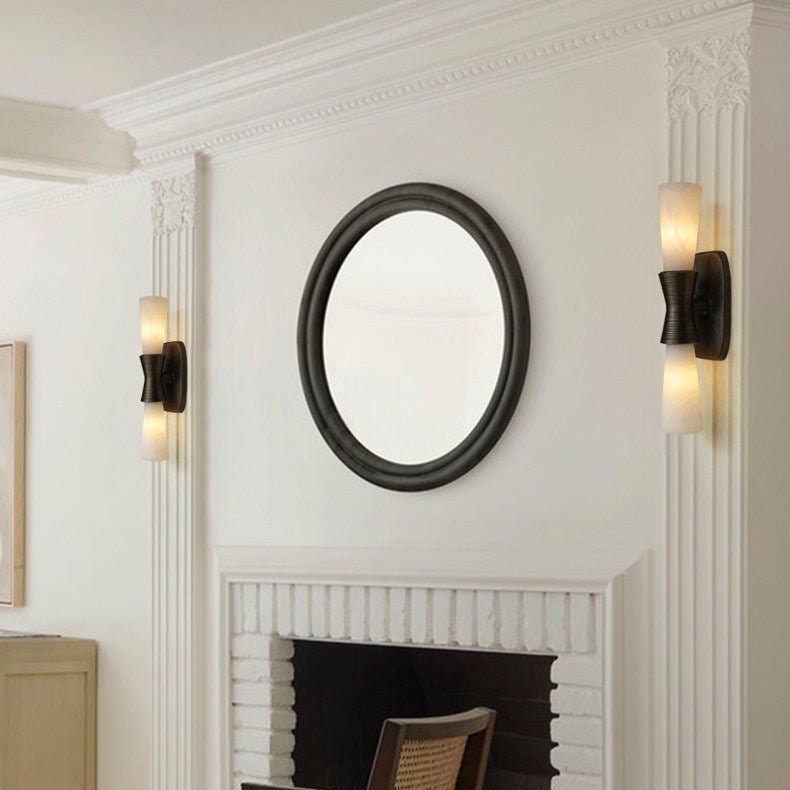 Opal Alabaster Twist Wall Sconce