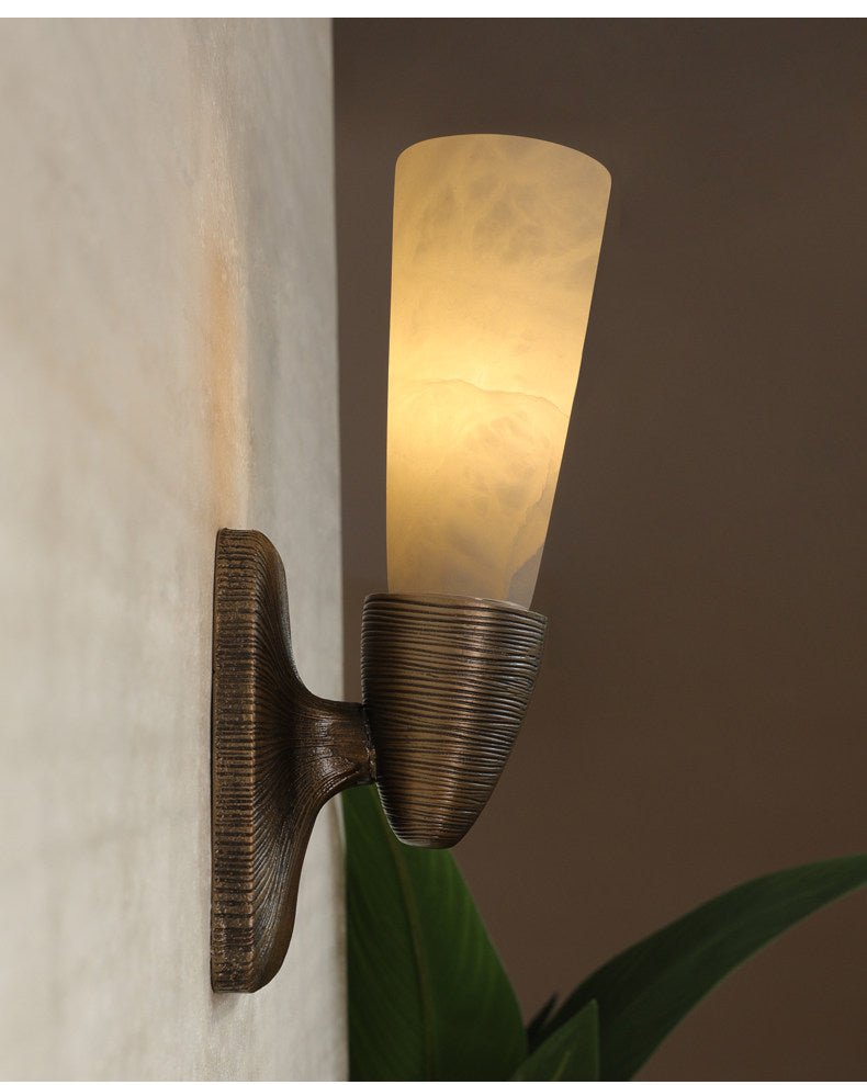 Opal Alabaster Twist Wall Sconce