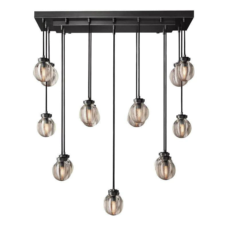 Pearl Rectangle Chandelier 36" For Dining Room Kitchen - King Lamps