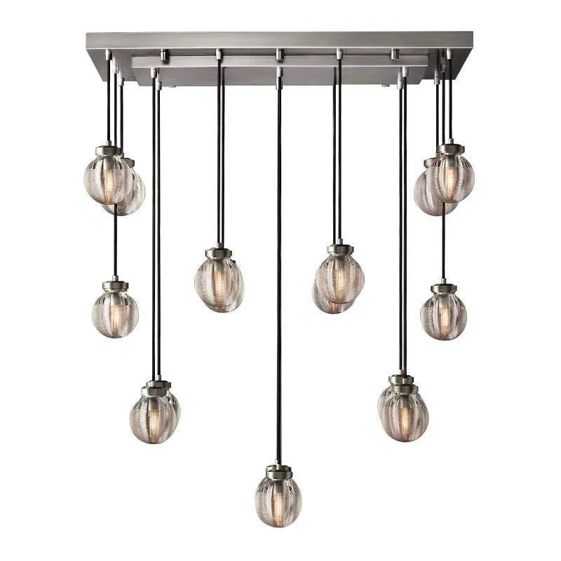 Pearl Rectangle Chandelier 36" For Dining Room Kitchen - King Lamps