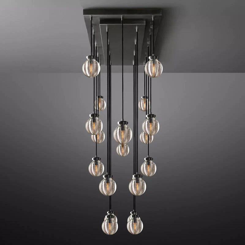 Pearl Rectangle Chandelier 54" For Kitchen Island Dining Room - King Lamps