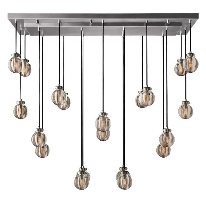 Pearl Rectangle Chandelier 54" For Kitchen Island Dining Room - King Lamps