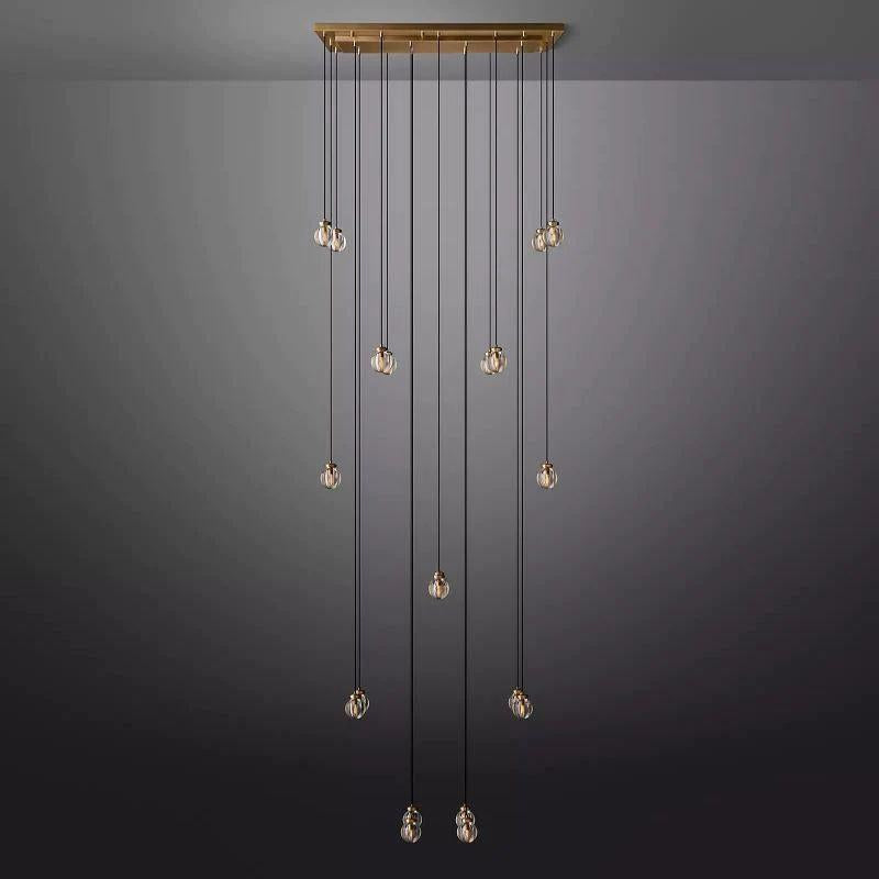 Pearl Rectangle Chandelier 54" For Kitchen Island Dining Room - King Lamps