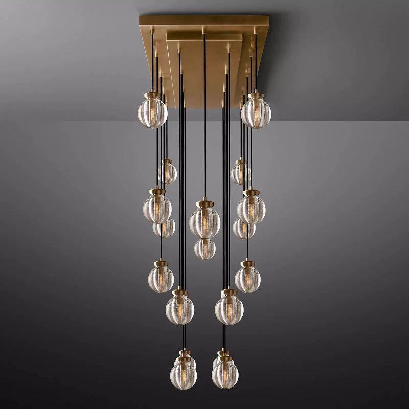 Pearl Rectangle Chandelier 54" For Kitchen Island Dining Room - King Lamps
