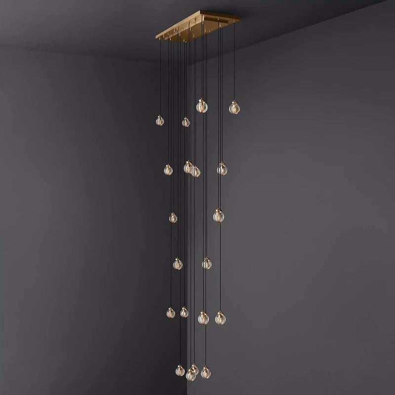 Pearl Rectangle Chandelier 54" For Kitchen Island Dining Room - King Lamps
