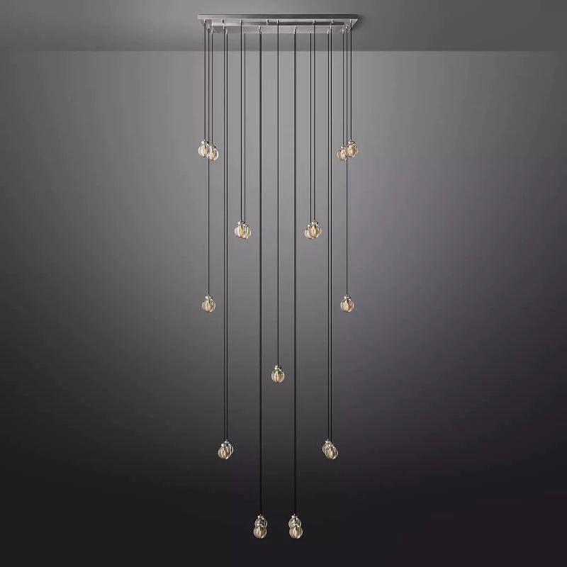 Pearl Rectangle Chandelier 54" For Kitchen Island Dining Room - King Lamps
