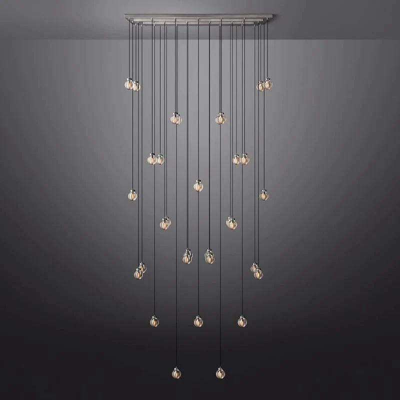 Pearl Rectangle Chandelier 72" - King Lamps