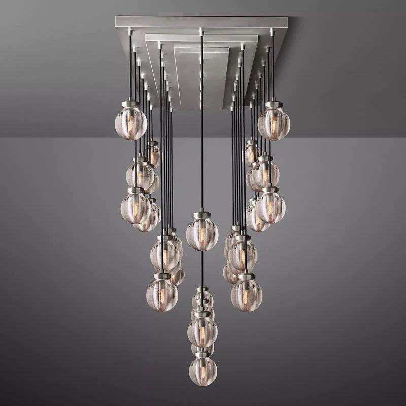 Pearl Rectangle Chandelier 72" - King Lamps