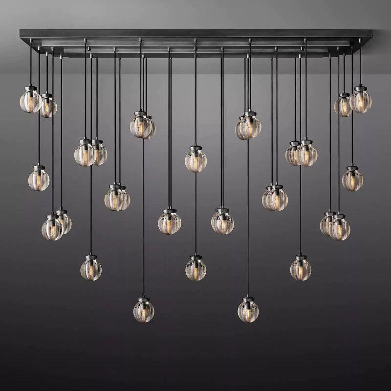 Pearl Rectangle Chandelier 72" - King Lamps