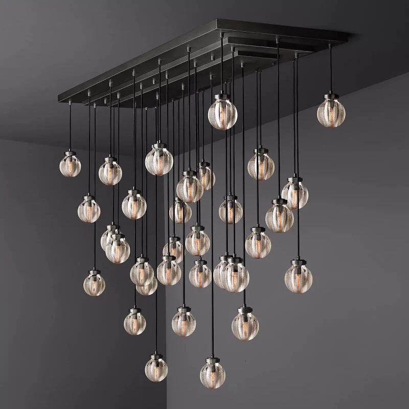 Pearl Rectangle Chandelier 72" - King Lamps