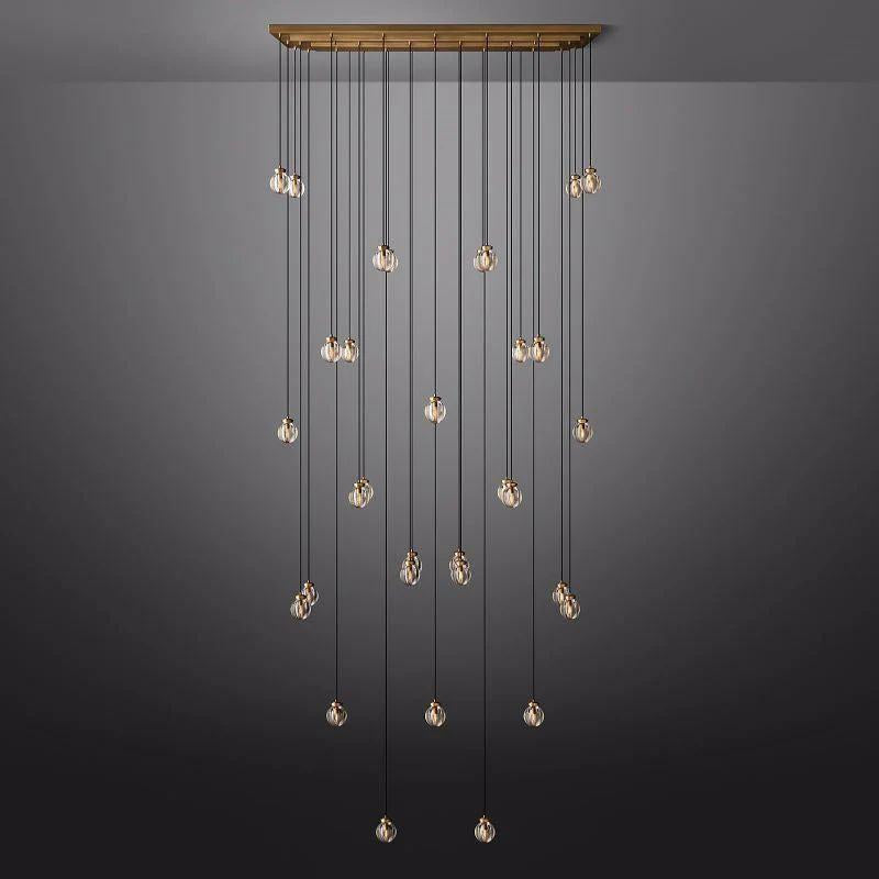 Pearl Rectangle Chandelier 72" - King Lamps