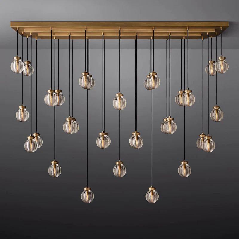 Pearl Rectangle Chandelier 72" - King Lamps