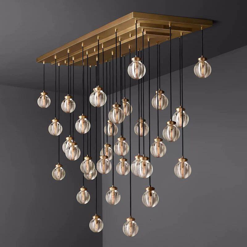 Pearl Rectangle Chandelier 72" - King Lamps