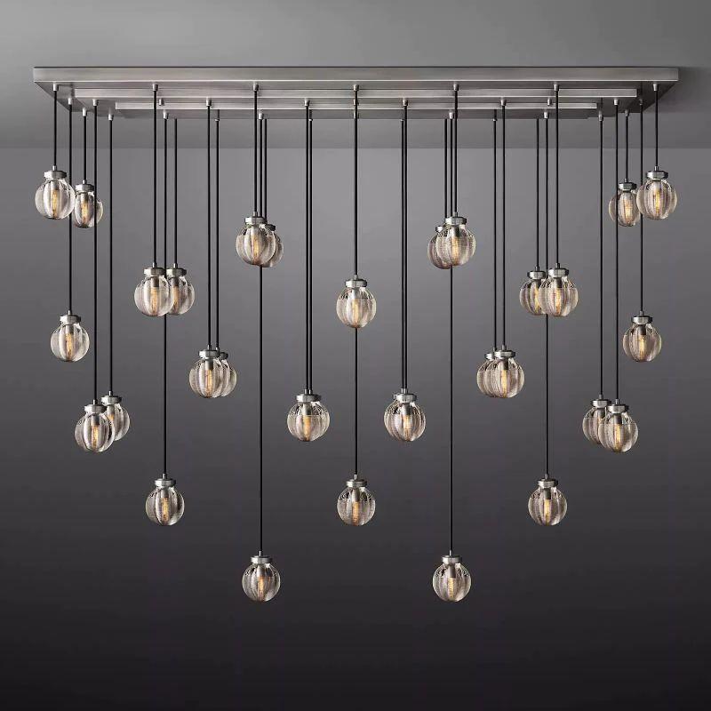 Pearl Rectangle Chandelier 72" - King Lamps