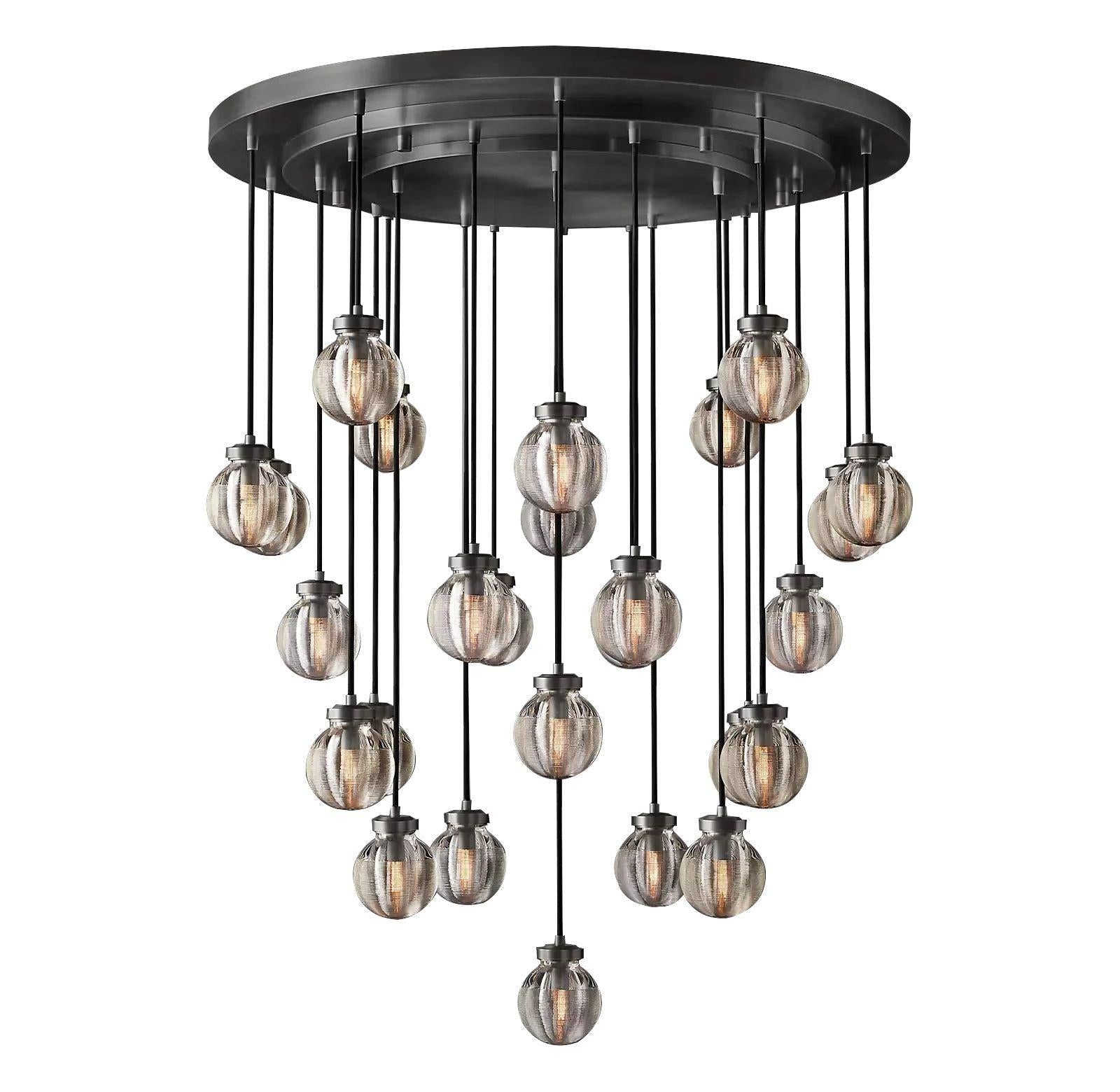 Pearl Round Chandelier 38" - King Lamps
