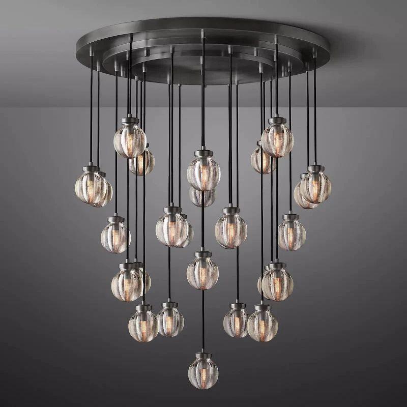 Pearl Round Chandelier 38" - King Lamps