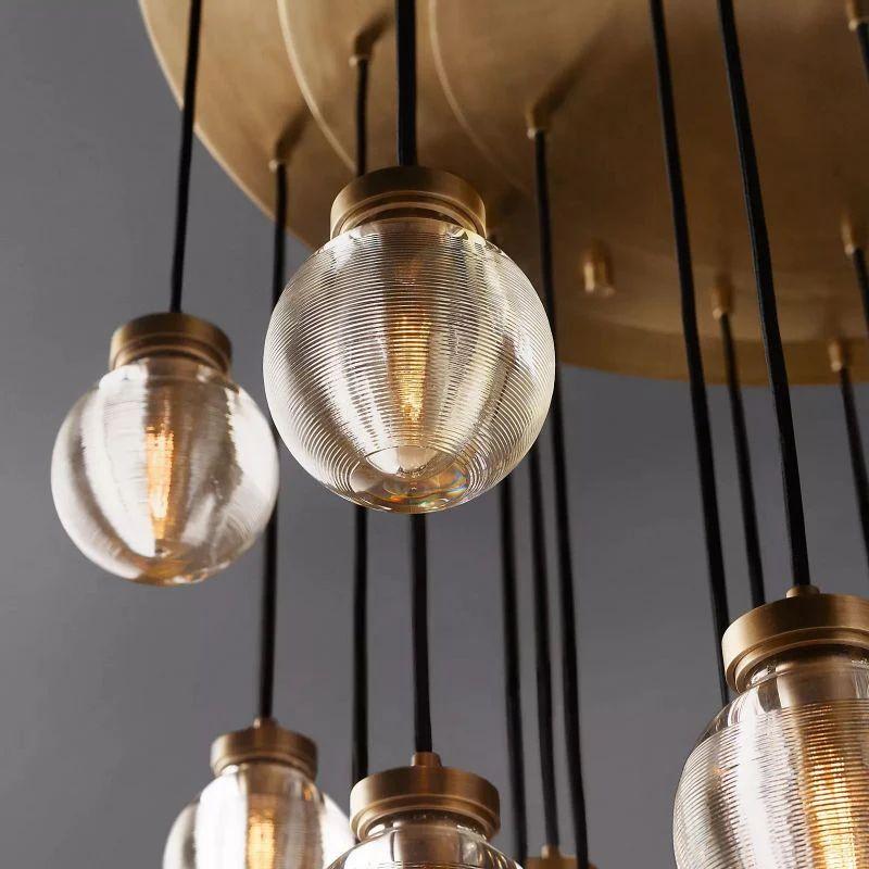 Pearl Round Chandelier 38" - King Lamps