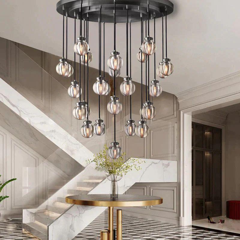 Pearl Round Chandelier 38" - King Lamps