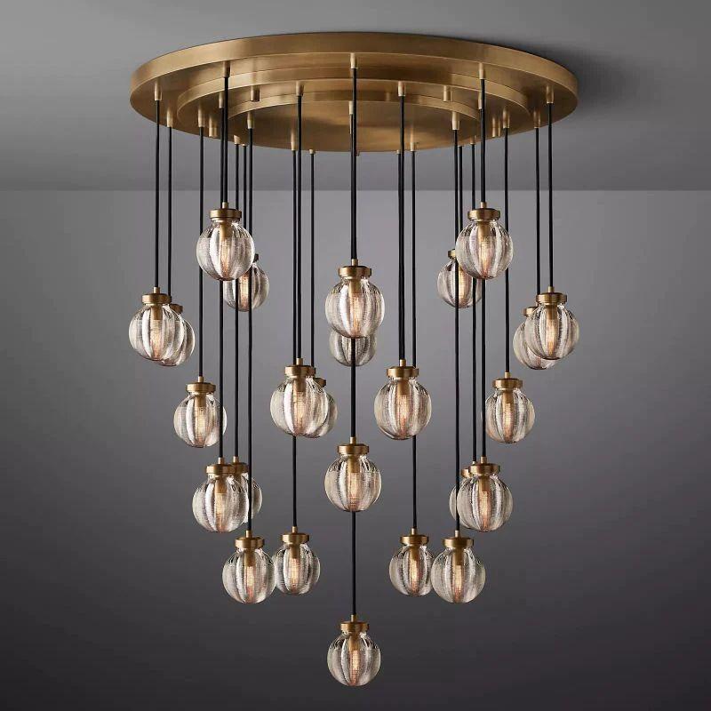 Pearl Round Chandelier 38" - King Lamps