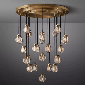 Pearl Round Chandelier 38" - King Lamps