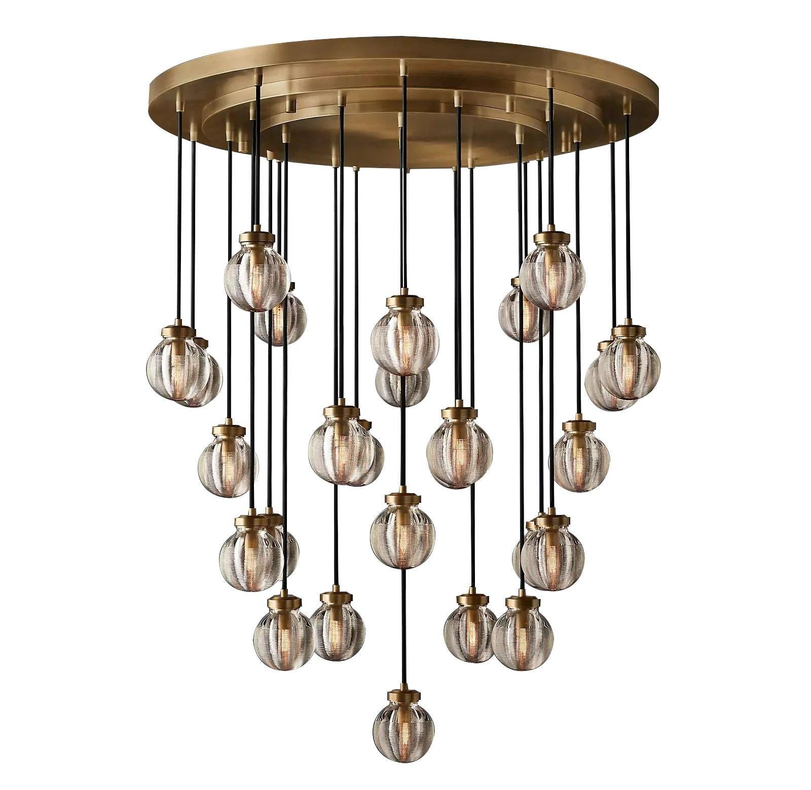 Pearl Round Chandelier 38" - King Lamps