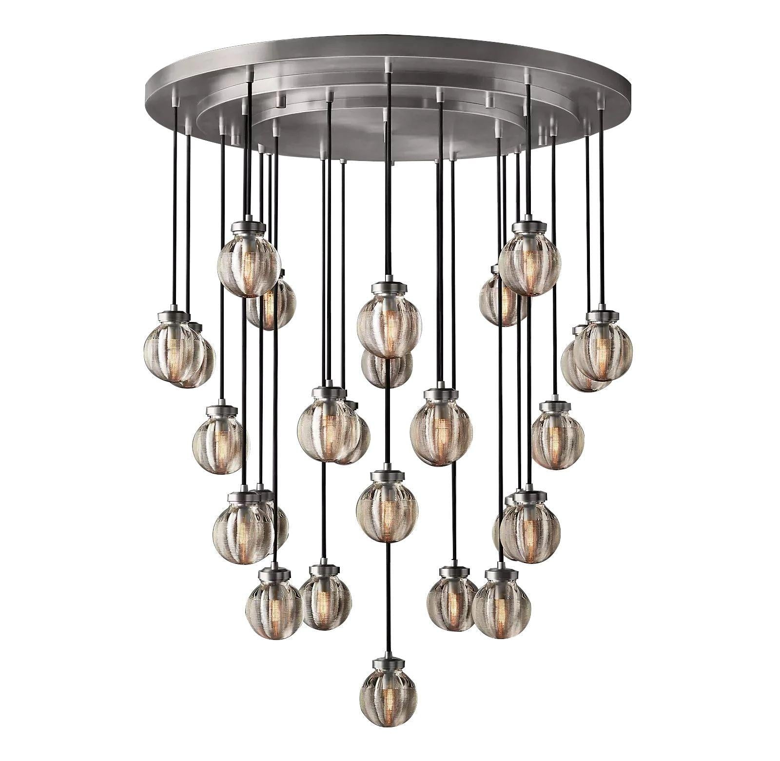 Pearl Round Chandelier 38" - King Lamps