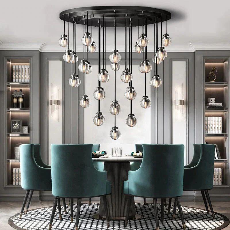 Pearl Round Chandelier 48" - King Lamps