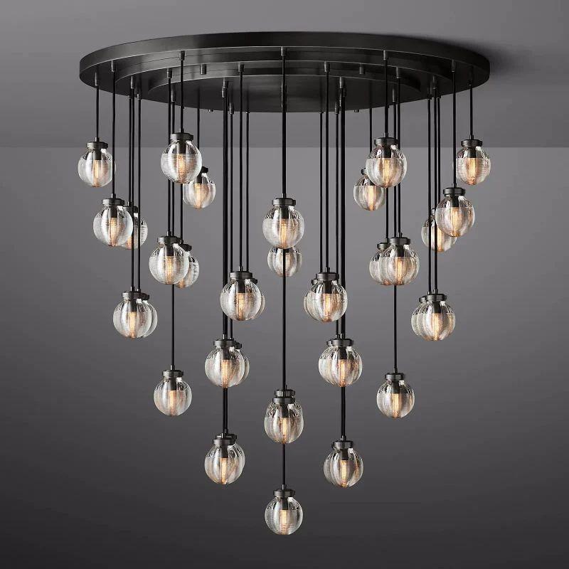 Pearl Round Chandelier 48" - King Lamps