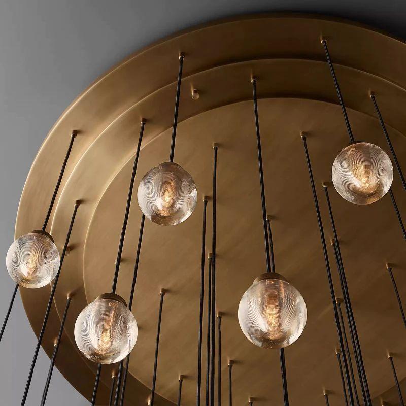 Pearl Round Chandelier 60" For Living Room Dining Room - King Lamps