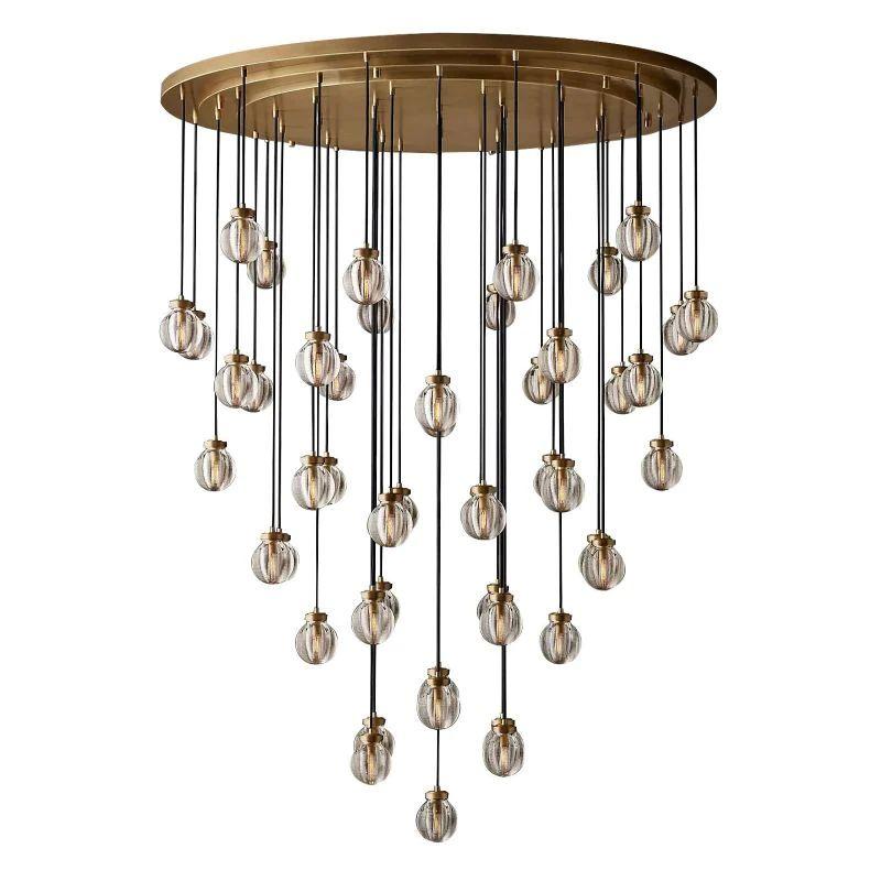 Pearl Round Chandelier 60" For Living Room Dining Room - King Lamps