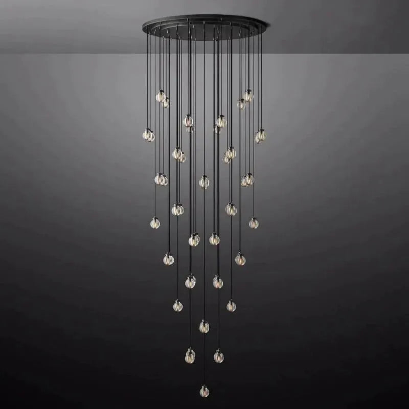 Pearl Round Chandelier 60" For Living Room Dining Room - King Lamps