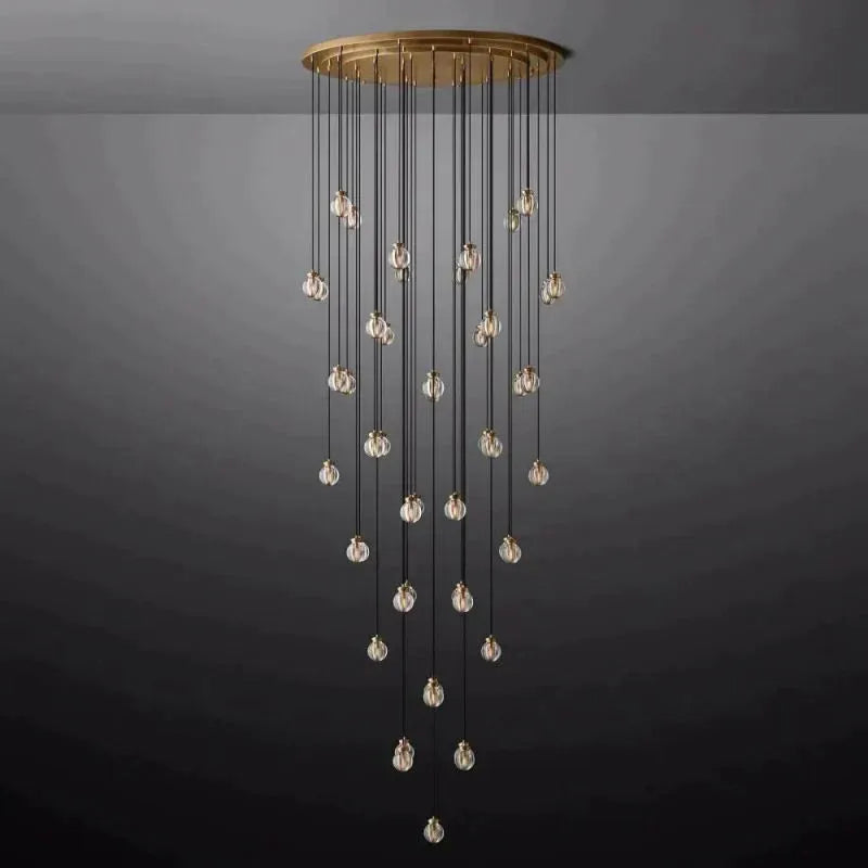 Pearl Round Chandelier 60" For Living Room Dining Room - King Lamps