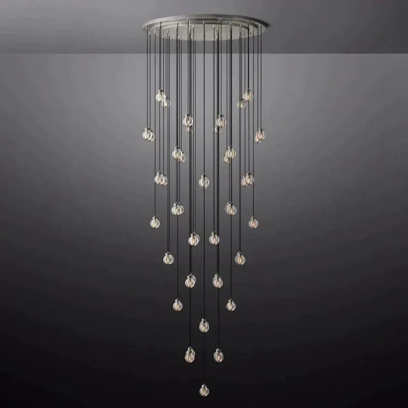 Pearl Round Chandelier 60" For Living Room Dining Room - King Lamps