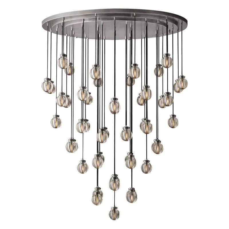 Pearl Round Chandelier 60" For Living Room Dining Room - King Lamps