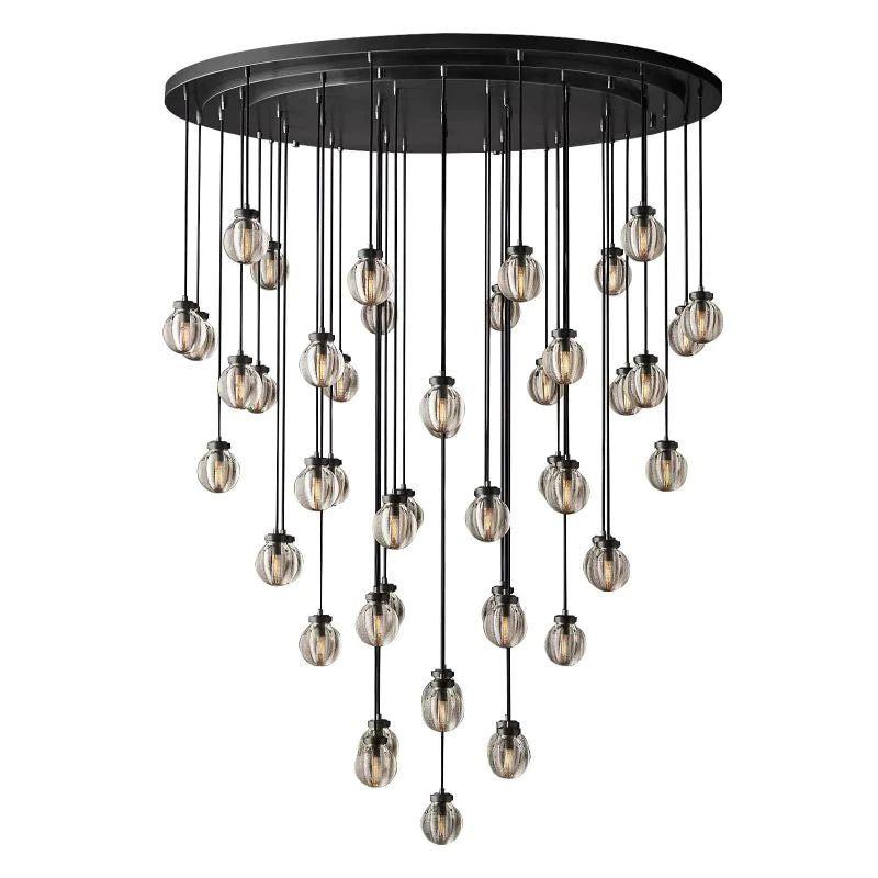 Pearl Round Chandelier 60" For Living Room Dining Room - King Lamps