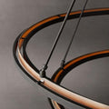 Peralta 2-Tier Round Black Chandelier 60