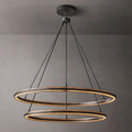 Peralta 2-Tier Round Black Chandelier 60