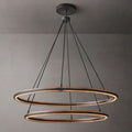 Peralta 2-Tier Round Black Chandelier 60