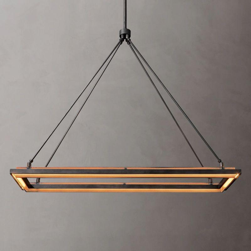 Peralta Rectangular Chandelier 48"/62" - King Lamps