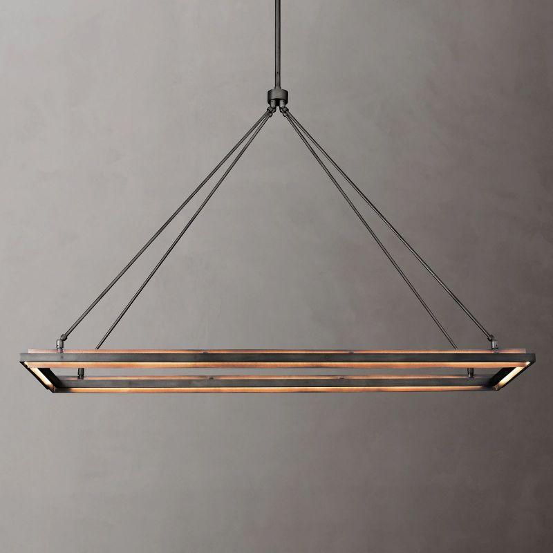 Peralta Rectangular Chandelier 48"/62" - King Lamps