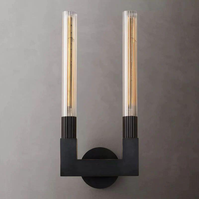 Cannel Glass Double Wall Sconce - King Lamps