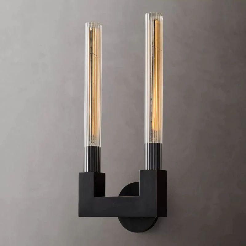 Cannel Glass Double Wall Sconce - King Lamps