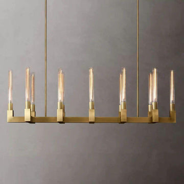 Cannel Glass Linear Chandelier 55" - King Lamps