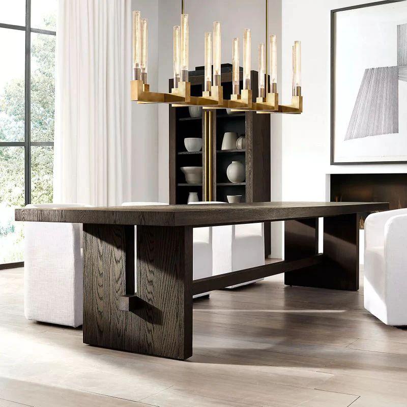 Cannel Glass Linear Chandelier 67" - King Lamps