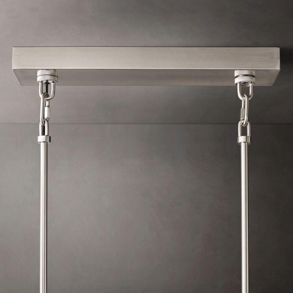 Sirene Smoke Glass  Rectangle Chandelier 59" - King Lamps