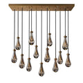 Rain Glass Modern Rectangular Chandelier 54