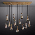 Rain Glass Modern Rectangular Chandelier 54