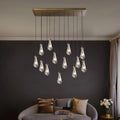 Rain Glass Modern Rectangular Chandelier 54
