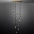 Rain Glass Modern Rectangular Chandelier 54