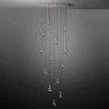 Rain Glass Modern Rectangular Chandelier 54